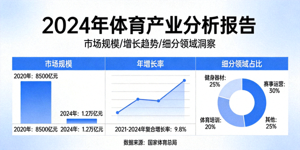 体育产业分析报道 - 图表与文字结合